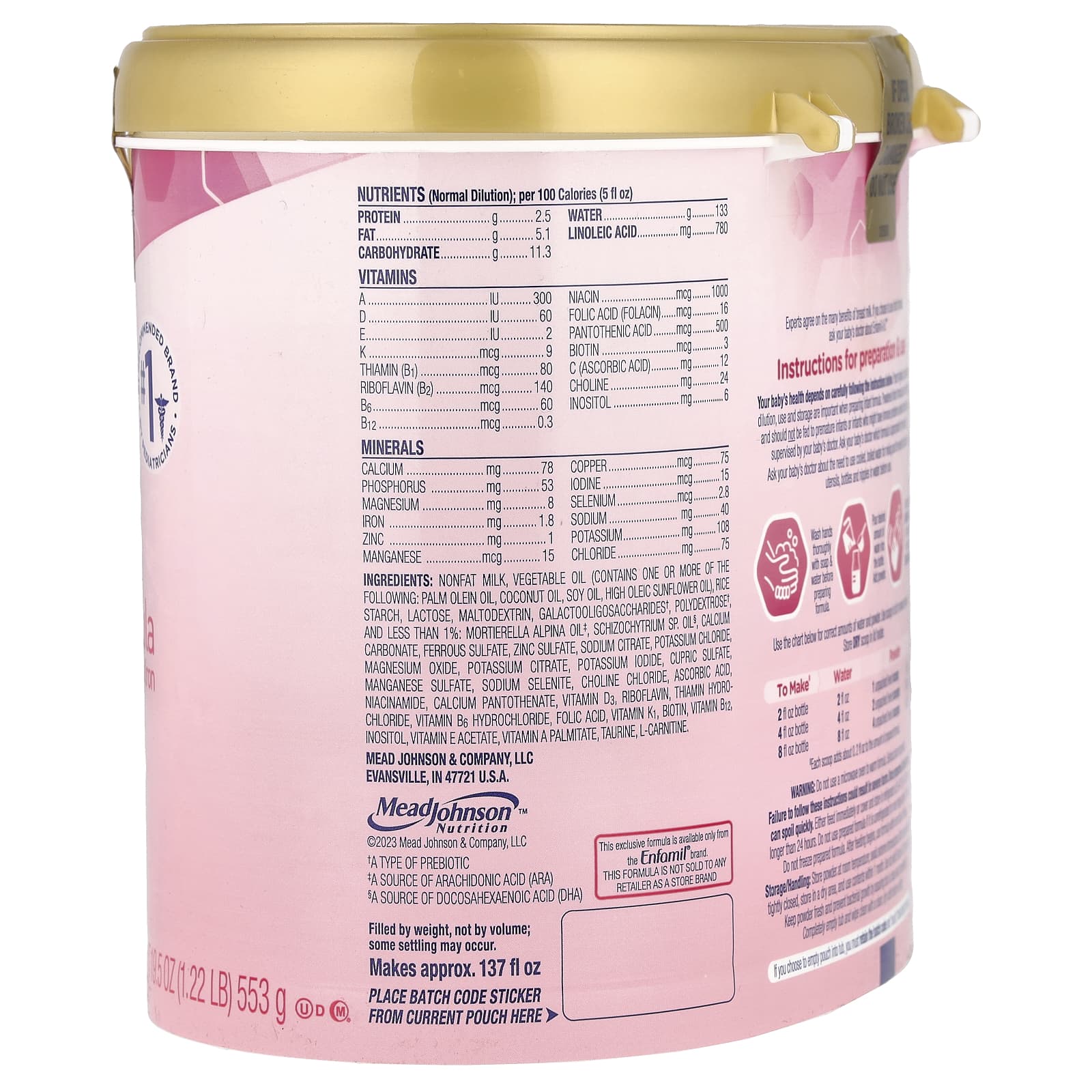 Enfamil A.R. Infant Formula for 0-12 Months - Brain Building & Spit-Up Relief - Image 2
