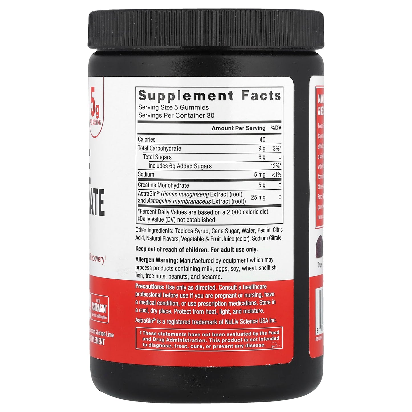Force Factor Creatine Monohydrate Gummies - Boost Muscle & Strength - Image 2