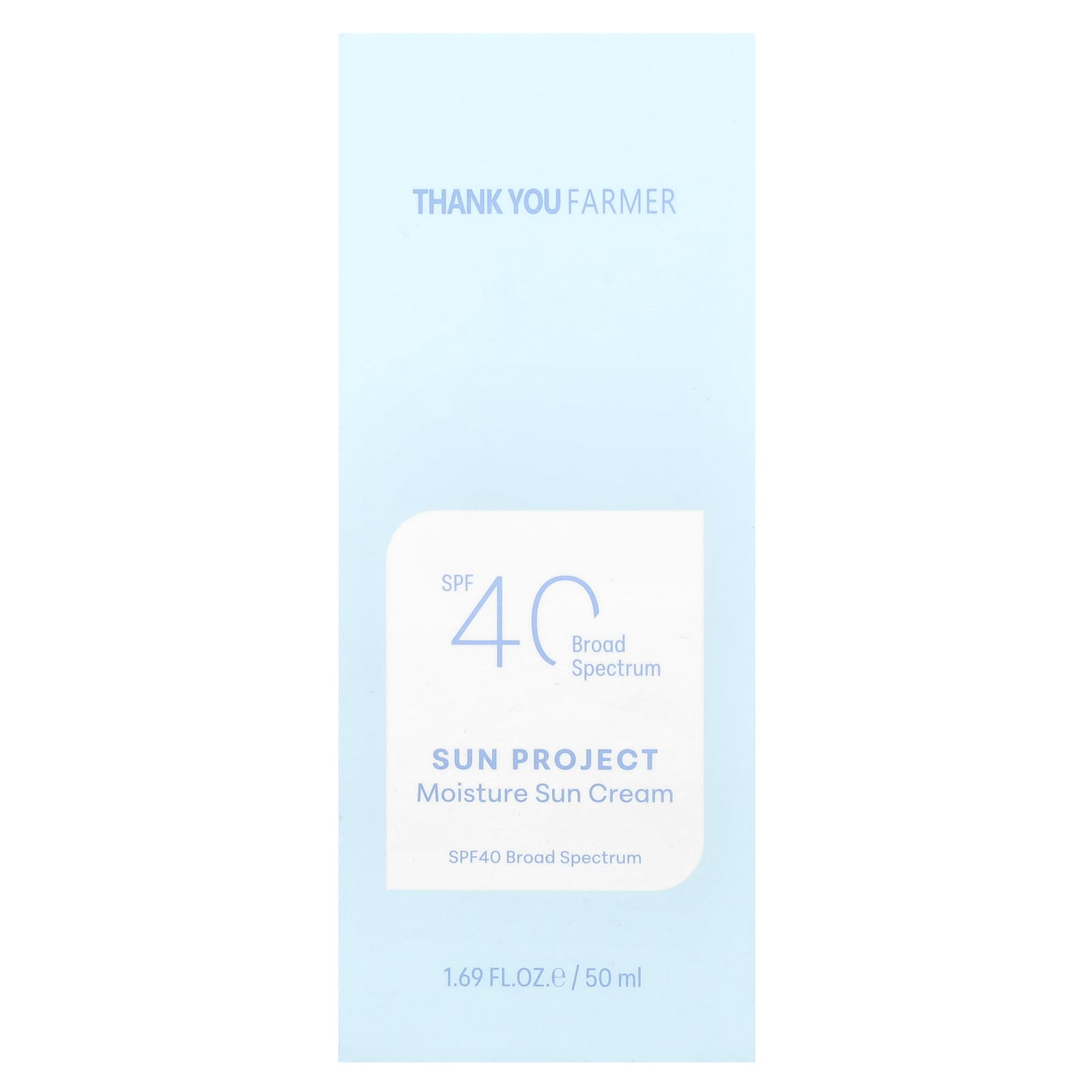 Thank You Farmer, Sun Project, Moisture Sun Cream, SPF 40, 1.69 fl oz (50 ml) - Image 2
