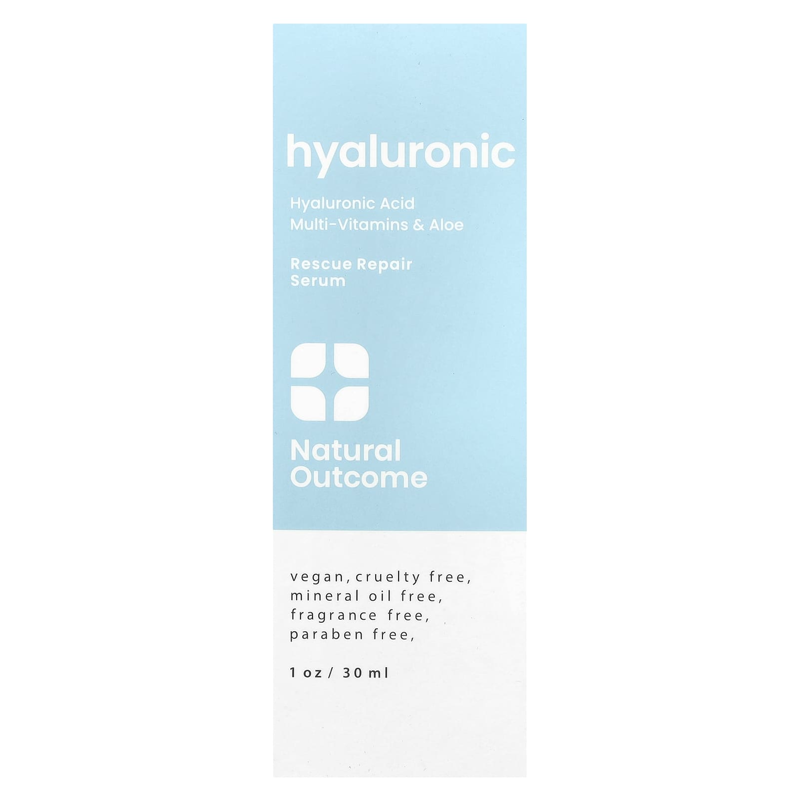 Natural Outcome, Hyaluronic, Rescue Repair Serum, Fragrance Free, 1 oz (30 ml) - Image 2