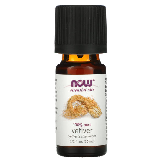 NOW Foods, Essential Oils, Vetiver, 1/3 fl oz (10 ml) - Image 1