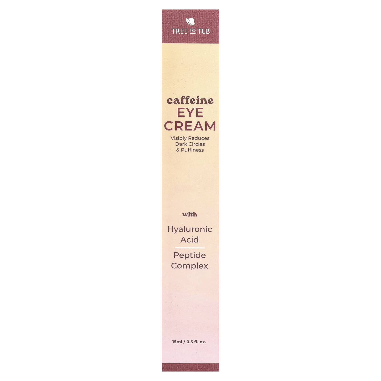 Tree To Tub, Caffeine Eye Cream, 0.5 fl oz (15 ml) - Image 2