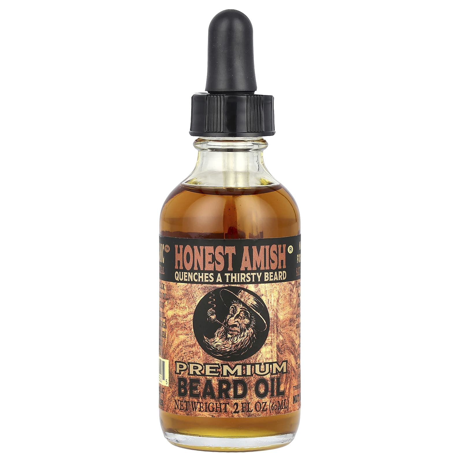 Honest Amish Premium Beard Oil 2 fl oz (60 ml) - Natural Care for Your Beard - Image 1