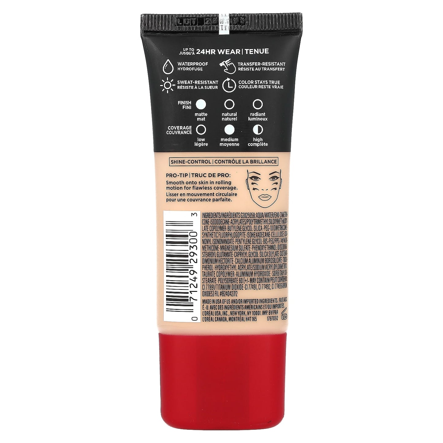 L'Oréal, Infallible, Pro-Matte Foundation, 102 Shell Beige, 1 fl oz (30 ml) - Image 2
