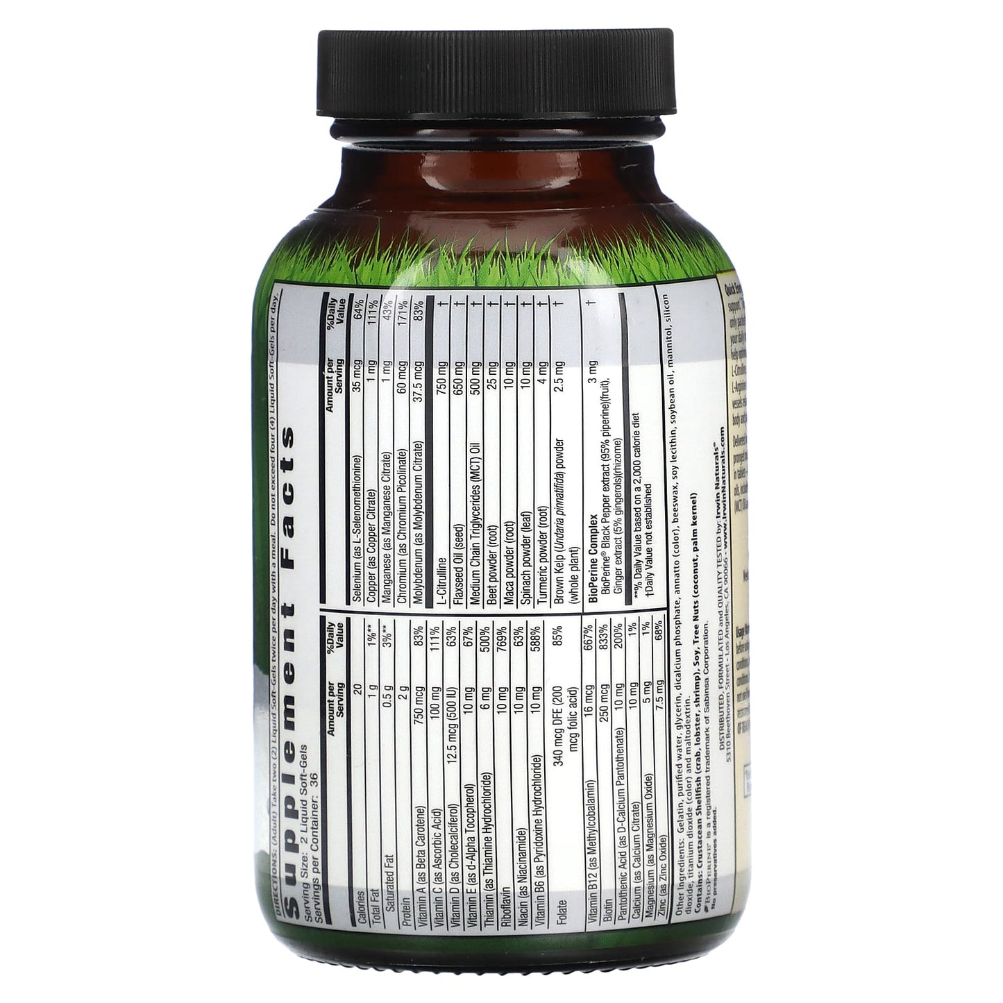 Irwin Naturals Quick Energy Red Liquid-Gel Multi 72 Soft-Gels - Image 2