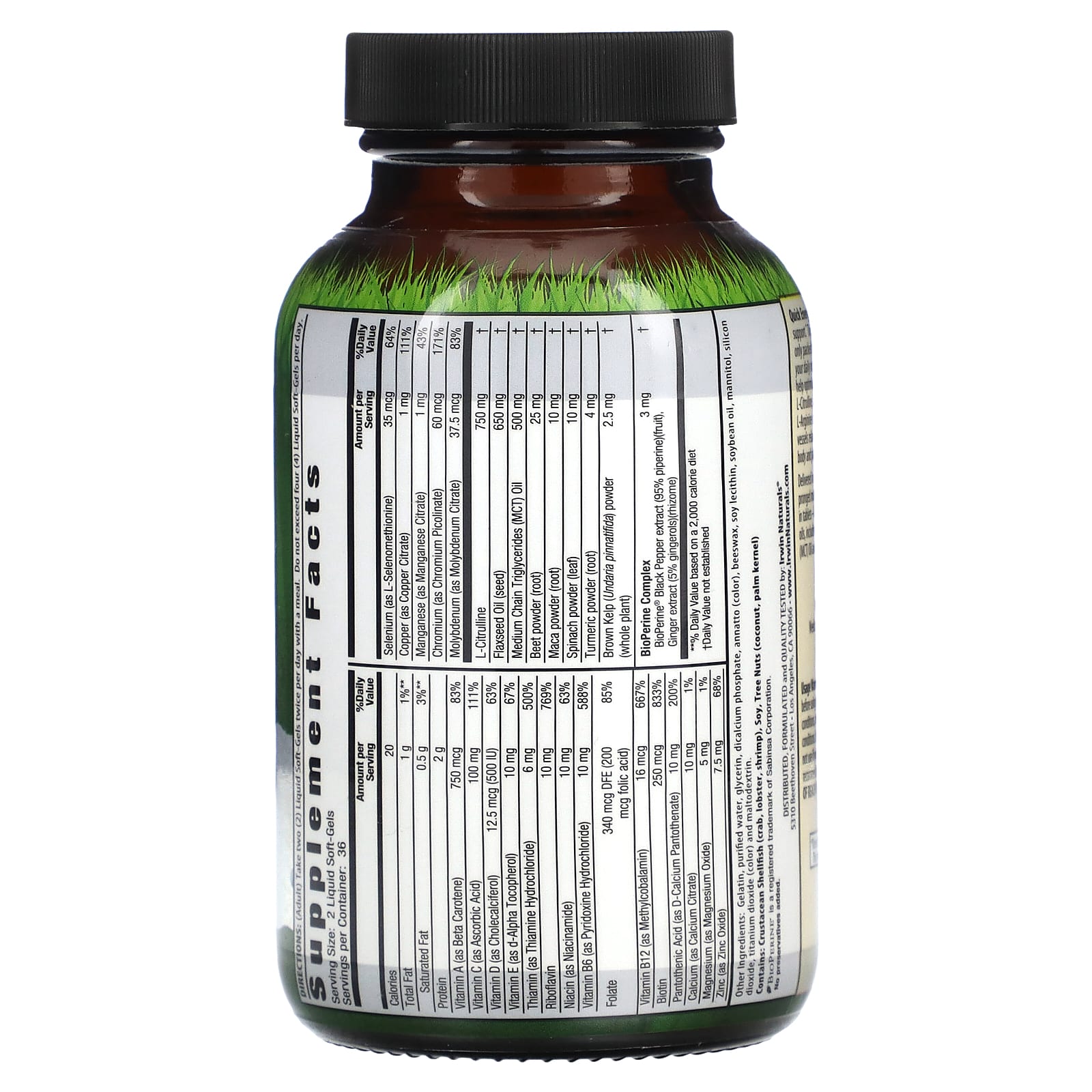 Irwin Naturals Quick Energy Red Liquid-Gel Multi 72 Soft-Gels - Image 2