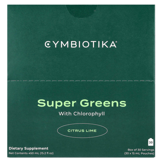 Cymbiotika Super Greens with Chlorophyll, 30 Pouches, 15ml Each - Image 1