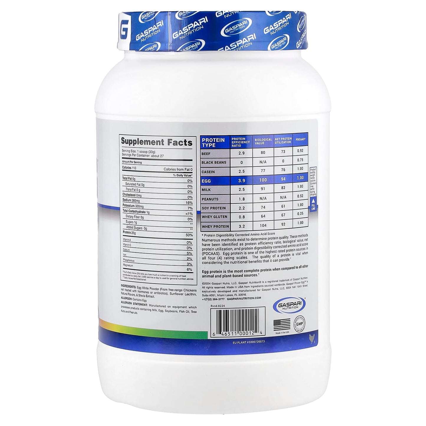 Gaspari Nutrition Proven Egg 100% Egg White Protein, Fruity Cereal, 2 lbs - Image 2