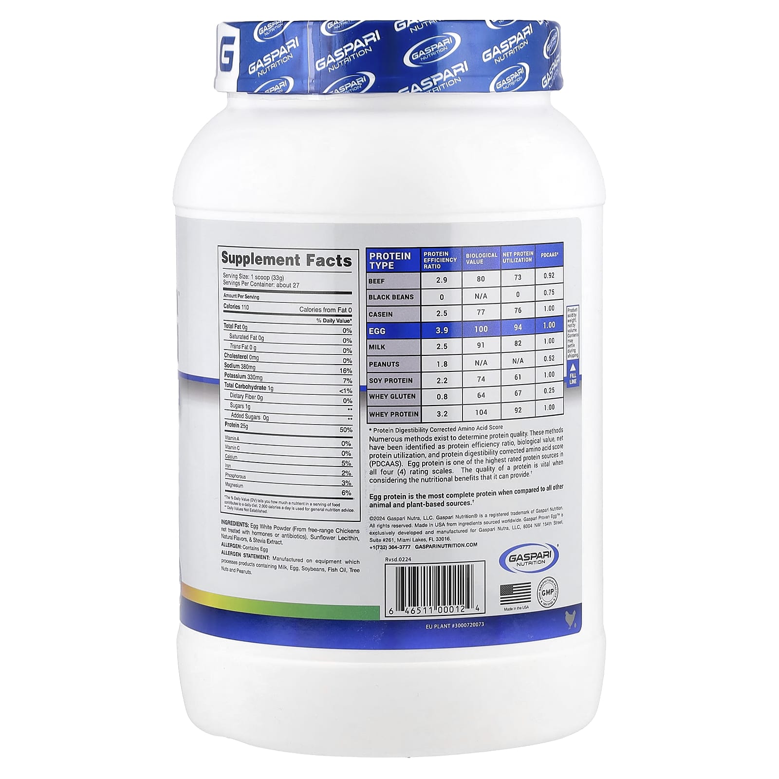 Gaspari Nutrition Proven Egg 100% Egg White Protein, Fruity Cereal, 2 lbs - Image 2