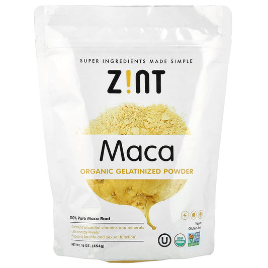 Zint, Organic Gelatinized Maca Powder, 16 oz (454 g) - Image 1