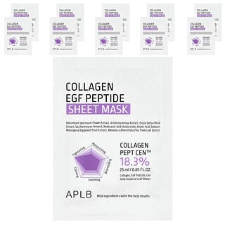 APLB Collagen EGF Peptide Beauty Sheet Mask for Hydrated Radiant Skin