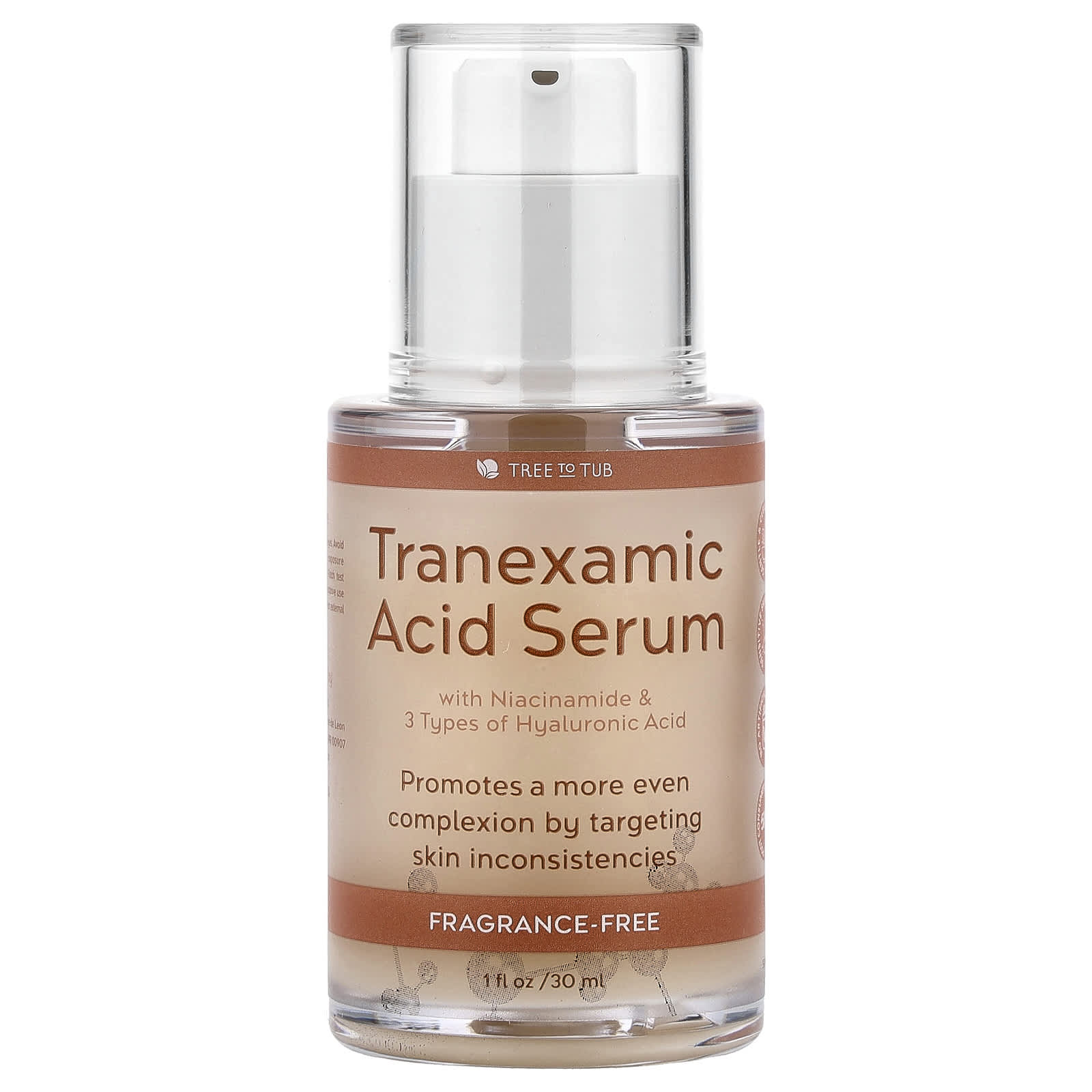 Tree To Tub, Tranexamic Acid Serum, Fragrance Free, 1 fl oz (30 ml) - Image 1