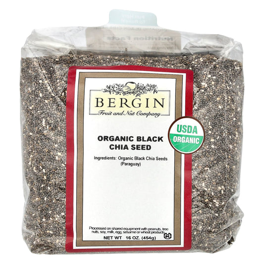 USDA Organic Black Chia Seeds by Bergin Fruit and Nut Company - 16 oz - Image 1