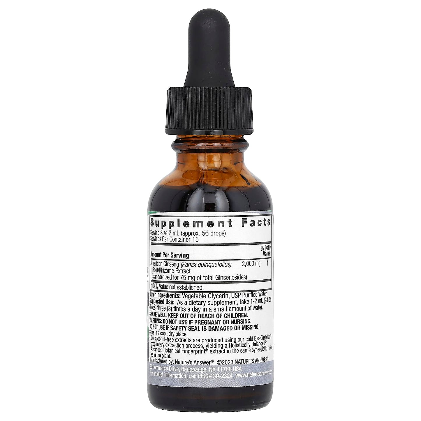 Nature's Answer, Standardized American Ginseng Extract, Alcohol-Free, 2,000 mg, 1 fl oz (30 ml) - Image 2