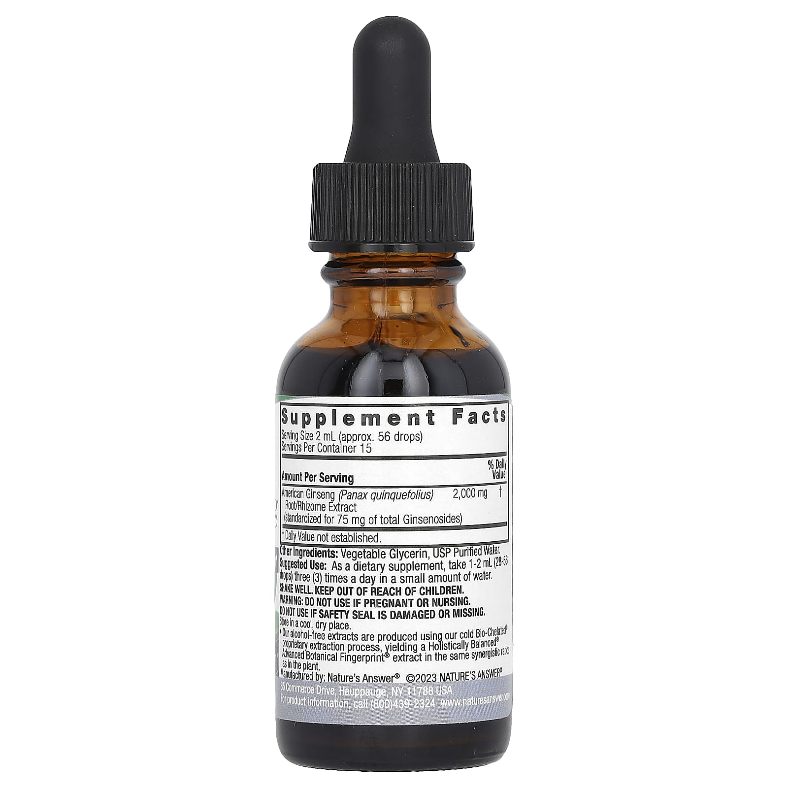 Nature's Answer, Standardized American Ginseng Extract, Alcohol-Free, 2,000 mg, 1 fl oz (30 ml) - Image 2