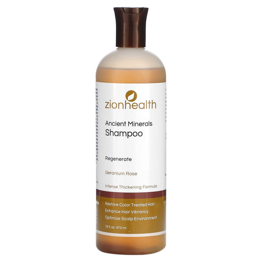 Zion Health, Ancient Minerals Shampoo, Geranium Rose, 16 fl oz (473 ml) - Image 1