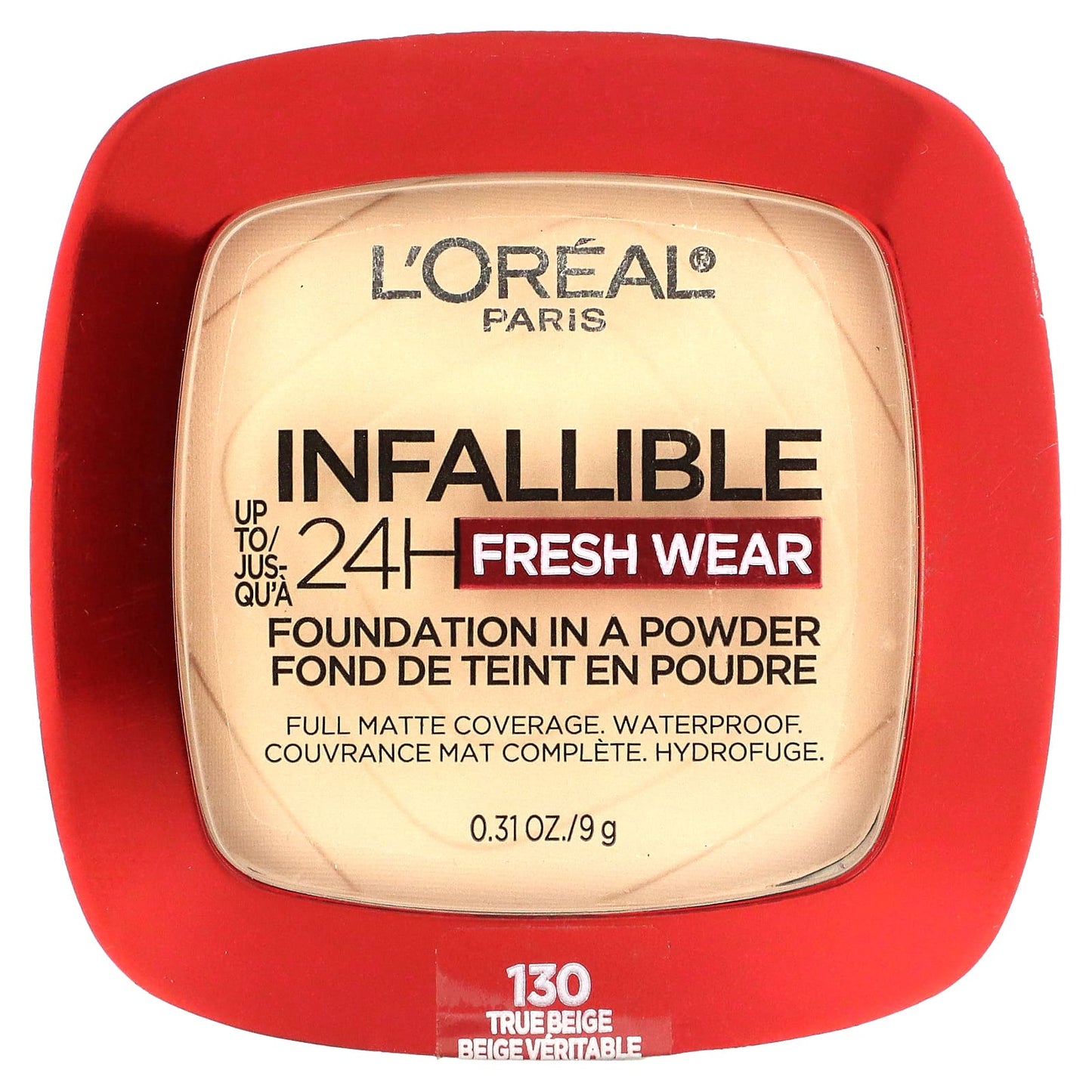 L'Oréal, Infallible 24H Fresh Wear, Foundation In A Powder, 130 True Beige, 0.31 oz (9 g) - Image 2