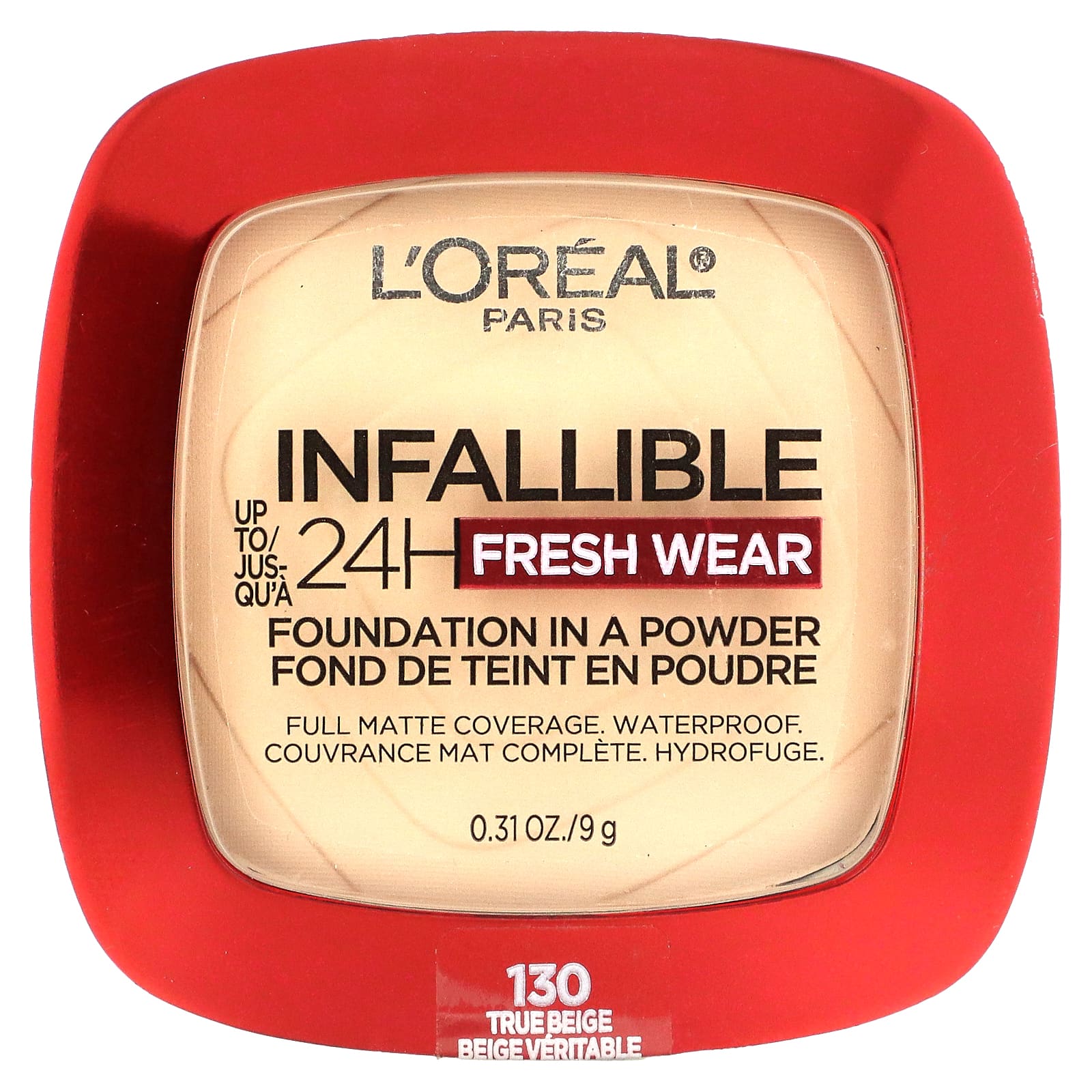 L'Oréal, Infallible 24H Fresh Wear, Foundation In A Powder, 130 True Beige, 0.31 oz (9 g) - Image 2