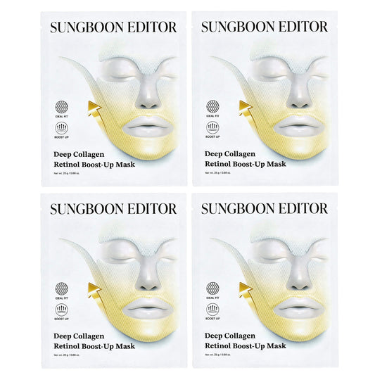 Sungboon Editor, Deep Collagen Retinol Boost-Up Beauty Mask , 4 Sheets, 0.88 oz (25 g) Each - Image 1