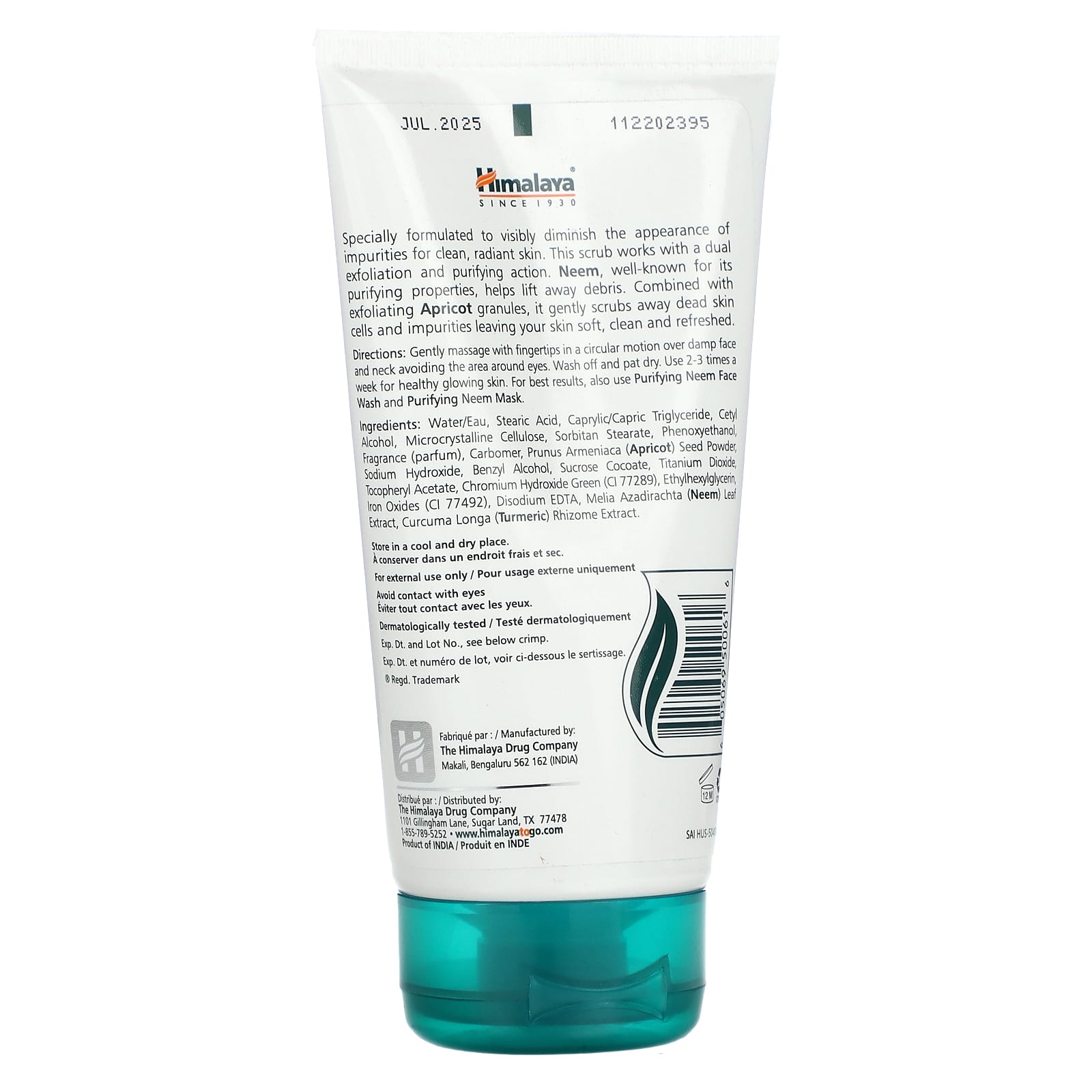 Himalaya Purifying Neem Scrub for Normal to Oily Skin, 5.07 fl oz (150 ml) - Image 2