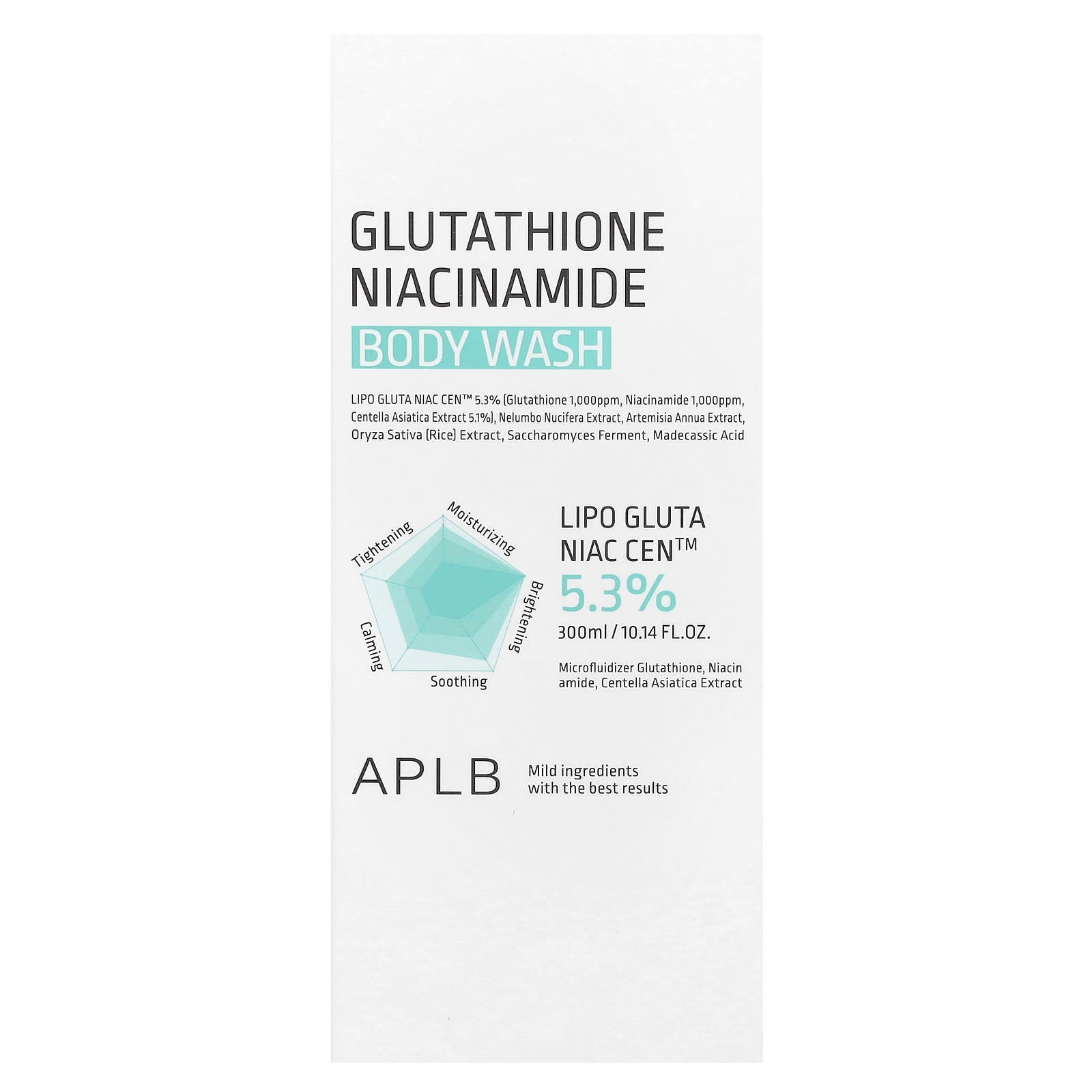 APLB Glutathione Niacinamide Body Wash, Moisturizing & Brightening (10.14 fl oz) - Image 2