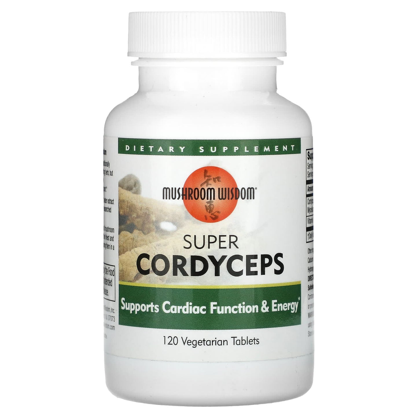 Mushroom Wisdom, Super Cordyceps, 120 Vegetarian Tablets - Image 1