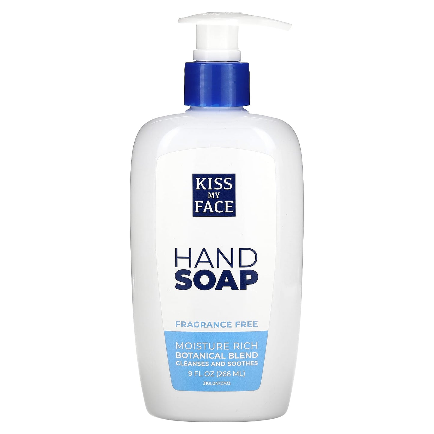 Kiss My Face, Hand Soap, Fragrance Free, 9 fl oz (266 ml) - Image 1