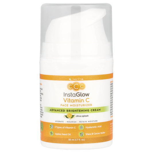 Tree To Tub, InstaGlow, Vitamin C Face Moisturizer, Citrus Splash , 1.7 fl oz (50 ml) - Image 1