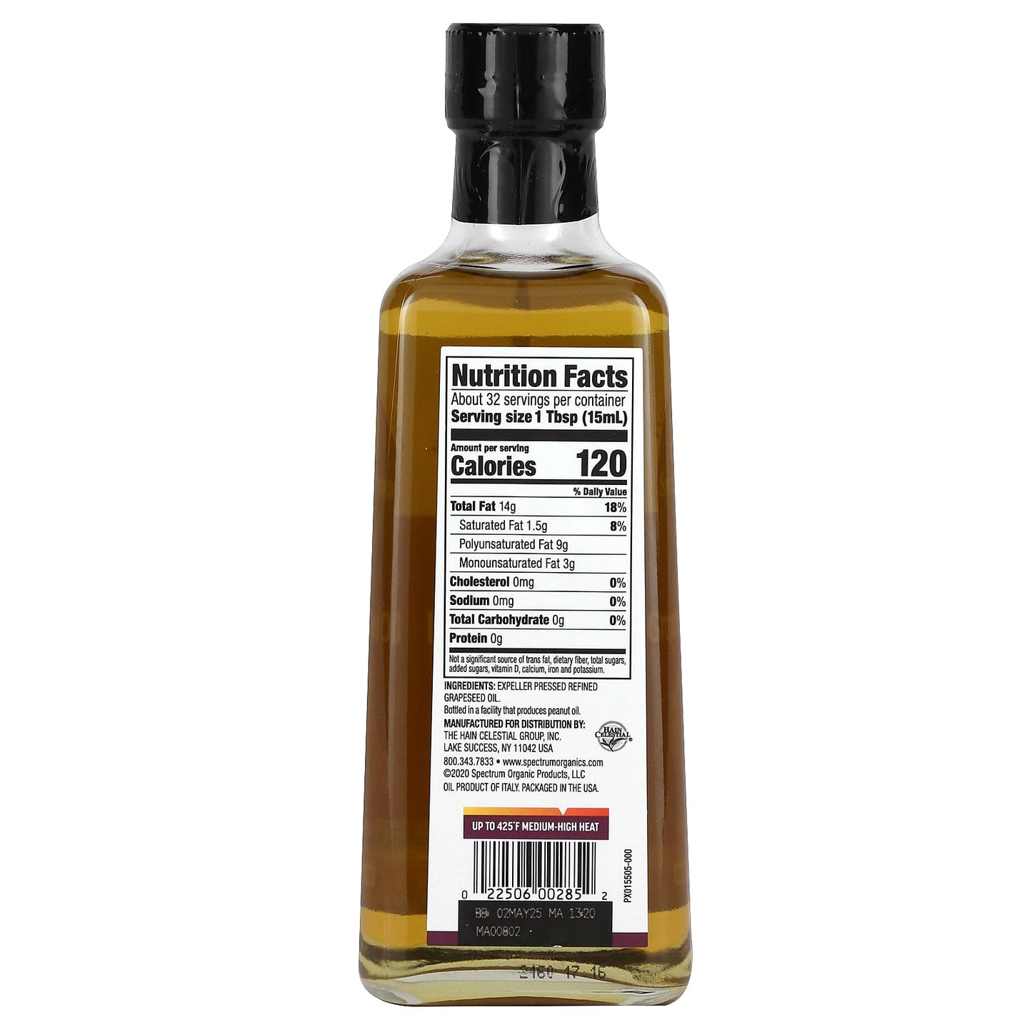 Spectrum Culinary, Grapeseed Oil, Expeller Pressed, 16 fl oz (473 ml) - Image 2