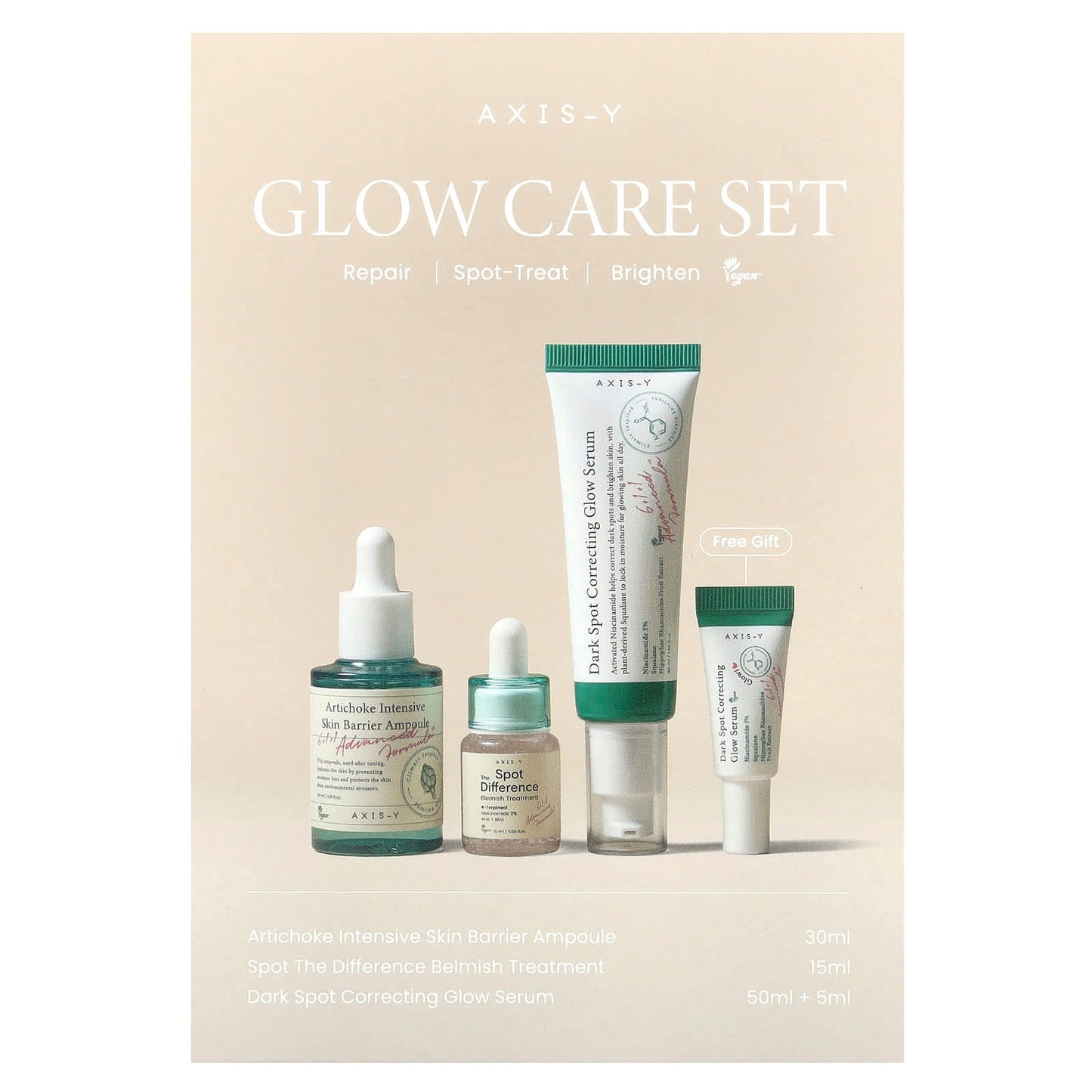 Axis-Y 4-Piece Glow Care Kit for Brighter, Smoother Skin - Image 2