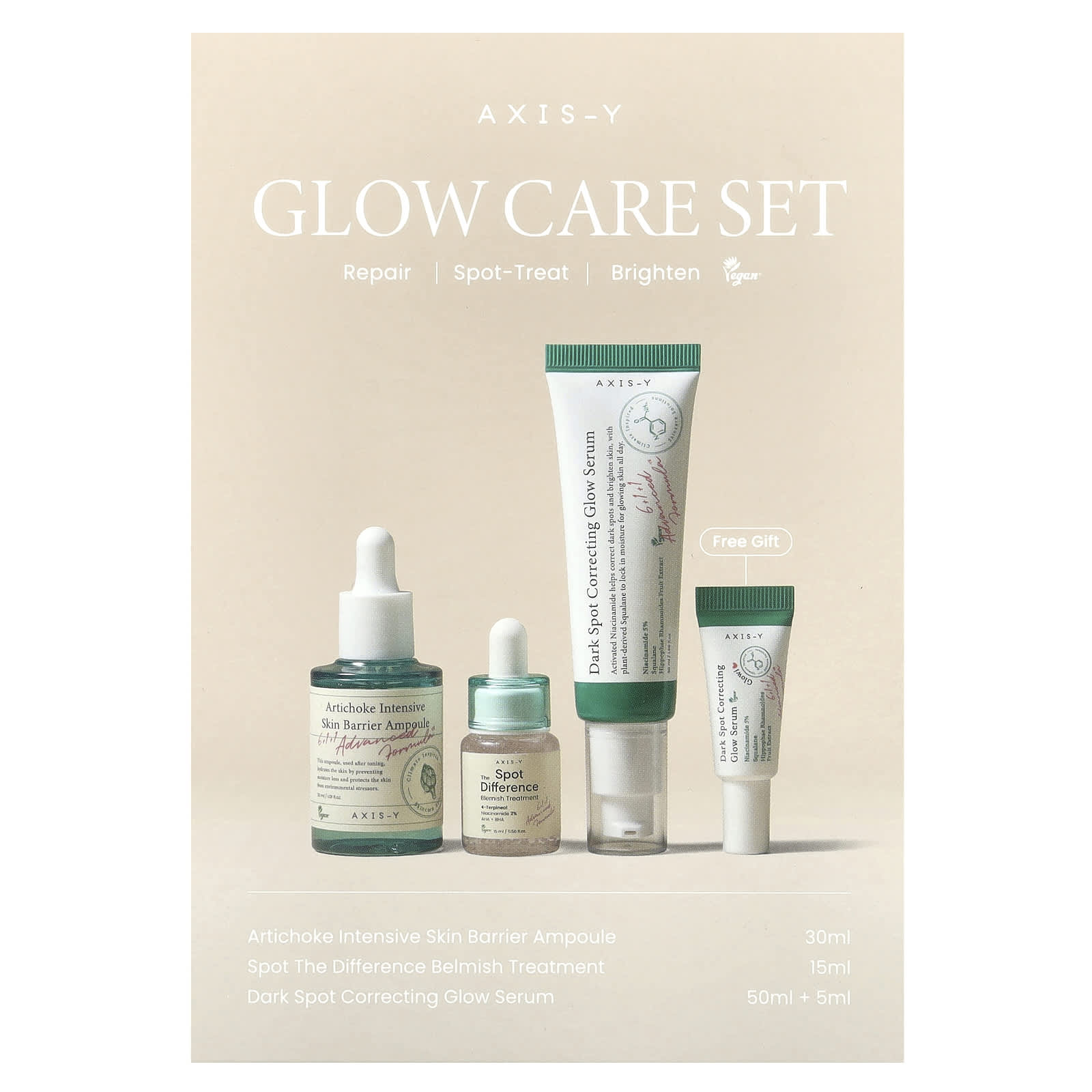Axis-Y 4-Piece Glow Care Kit for Brighter, Smoother Skin - Image 2