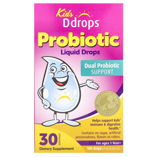 Ddrops Kids Probiotic Liquid Drops for Immune & Digestive Health - Image 1