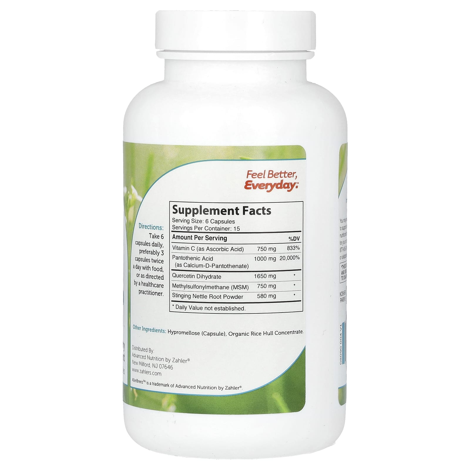 Zahler, AllerBreez,  Immune System Support Formula, 90 Capsules - Image 2