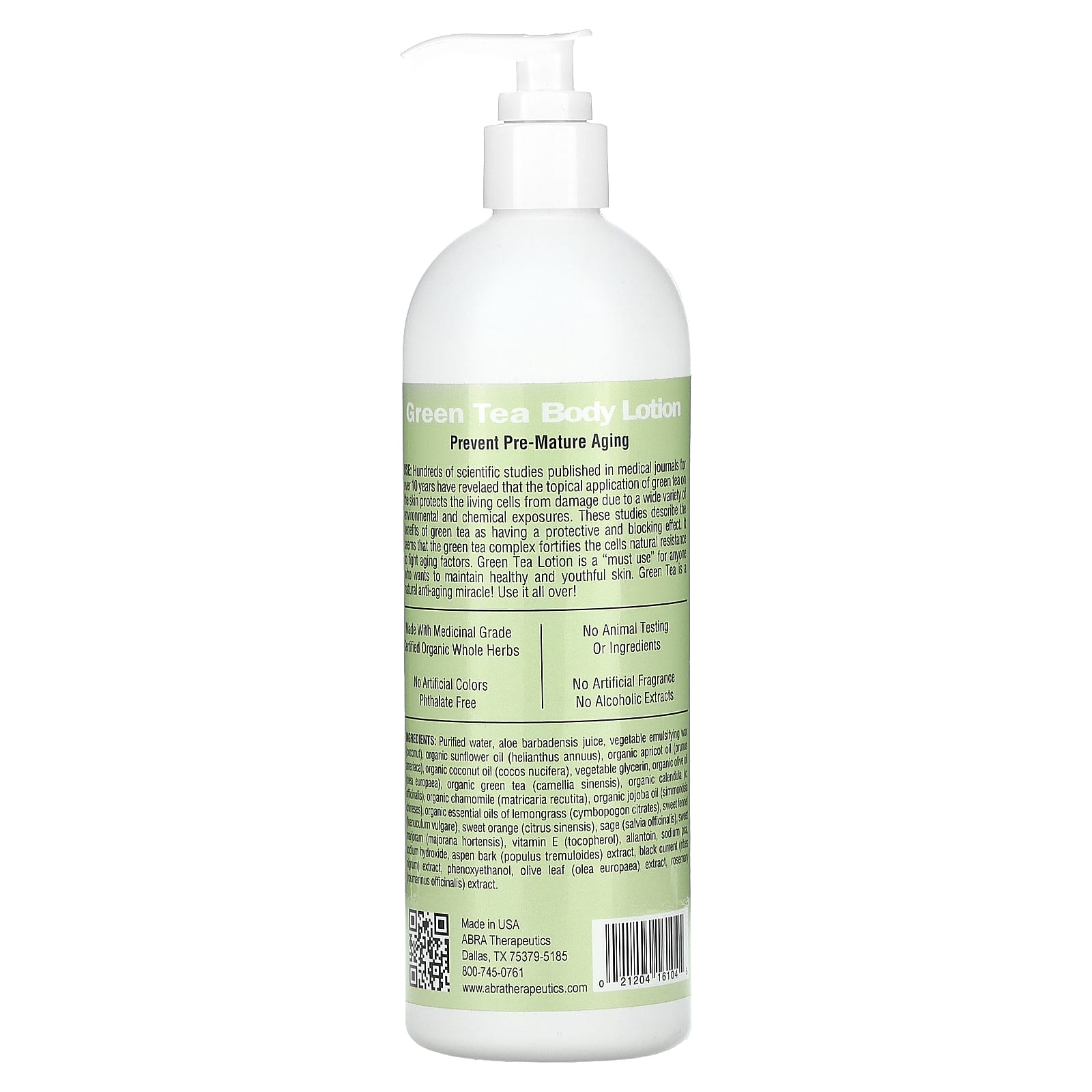 Green Tea Therapeutic Lotion for Youthful Skin | Abra Therapeutics - Image 2