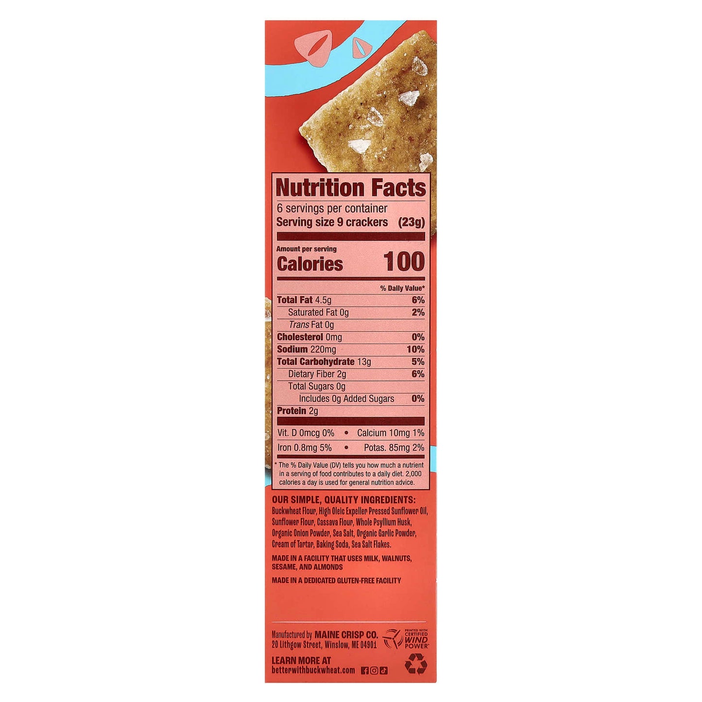 Buckwheat Crackers with Sea Salt | Grain-Free, Gluten-Free - Image 2