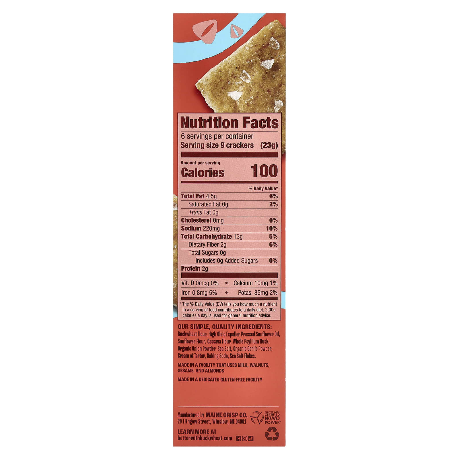 Buckwheat Crackers with Sea Salt | Grain-Free, Gluten-Free - Image 2