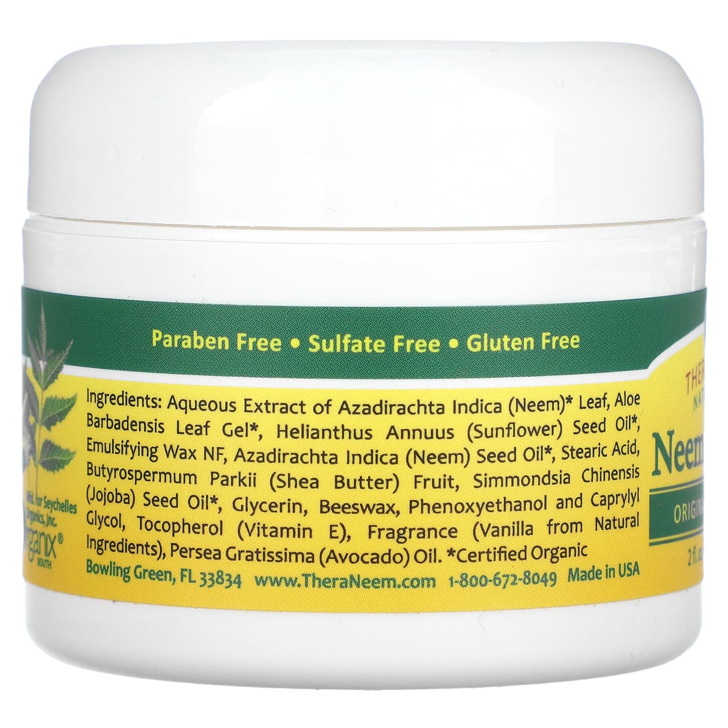 Organix South, TheraNeem Naturals, Neem Cream, Original Vanilla, 2 fl oz (60 ml) - Image 2