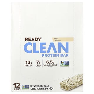 Ready Vanilla Swirl Clean Protein Bars, 12 Bars, Gluten-Free & Non-GMO