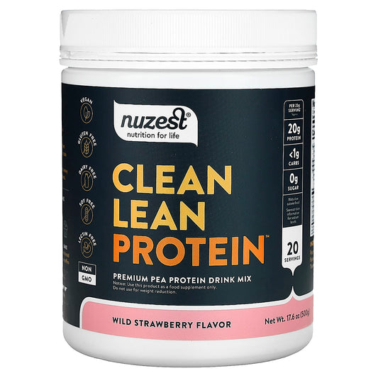 Nuzest, Clean Lean Protein, Wild Strawberry, 17.6 oz (500 g) - Image 1