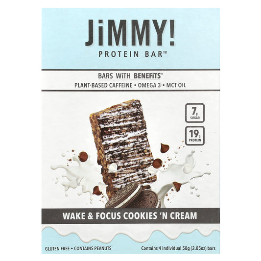 Cookies 'N Cream Protein Bars by JiMMY! - Gluten Free & High Protein - Image 1