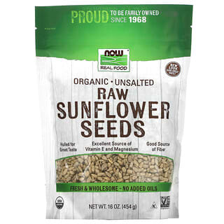 Organic Raw Sunflower Seeds, 16 oz - NOW Foods, Vegan & Kosher