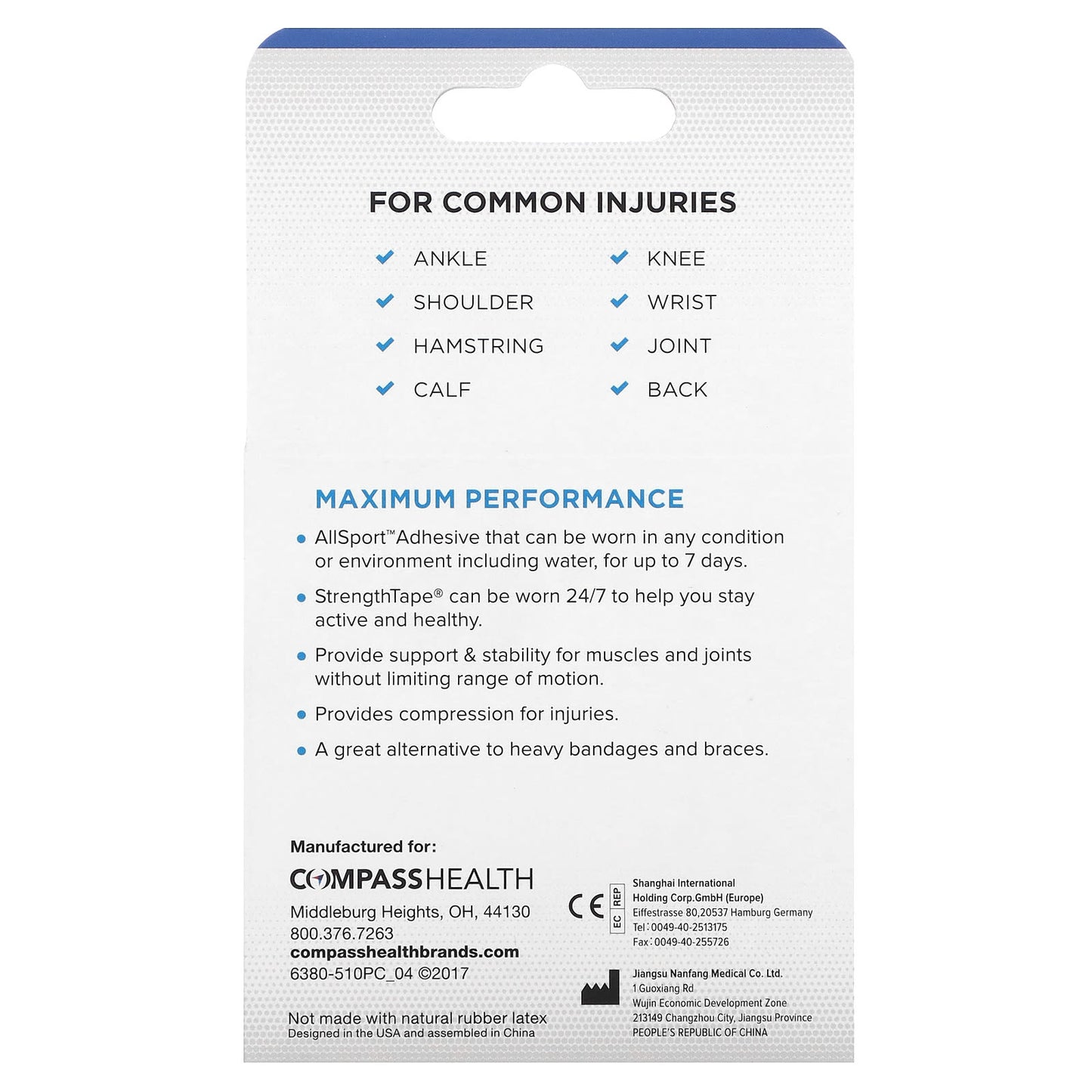 Strengthtape, Kinesiology Tape, Royal Blue, 20 Pre-Cut Strips - Image 2