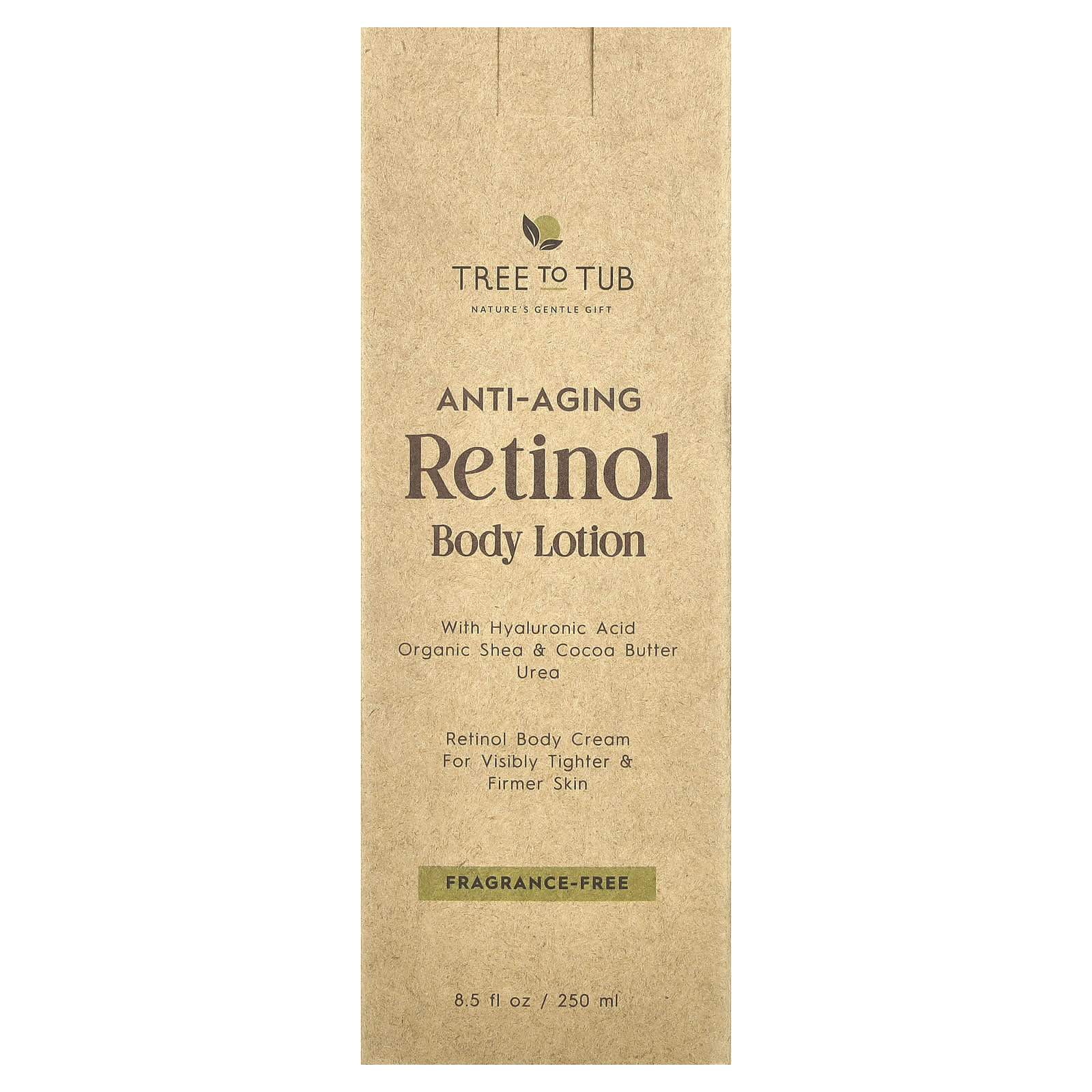 Tree To Tub, Anti-Aging Retinol Body Lotion, Fragrance-Free, 8.5 fl oz (250 ml) - Image 2