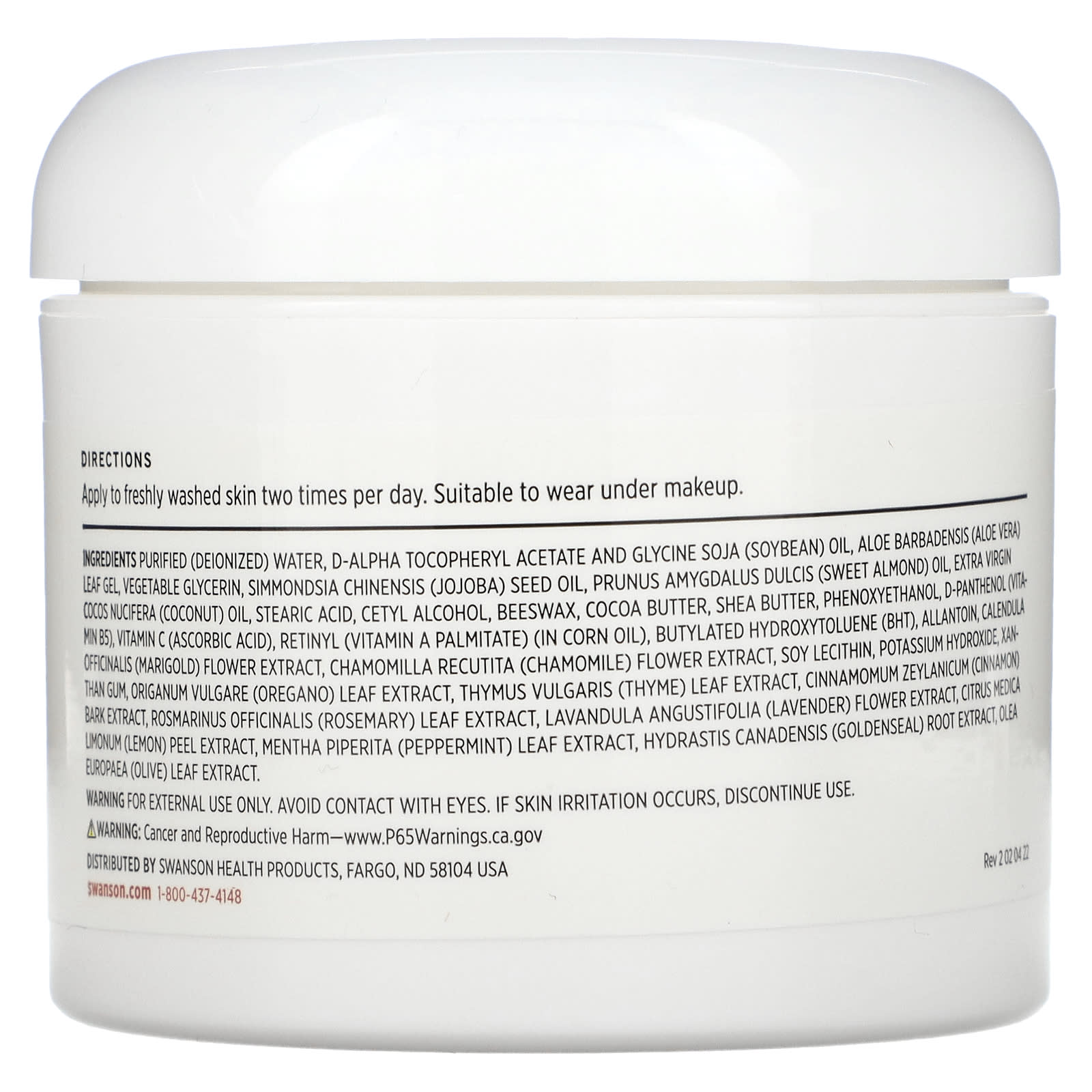 Swanson, Vitamin E Cream, 4 fl oz (118 ml) - Image 2
