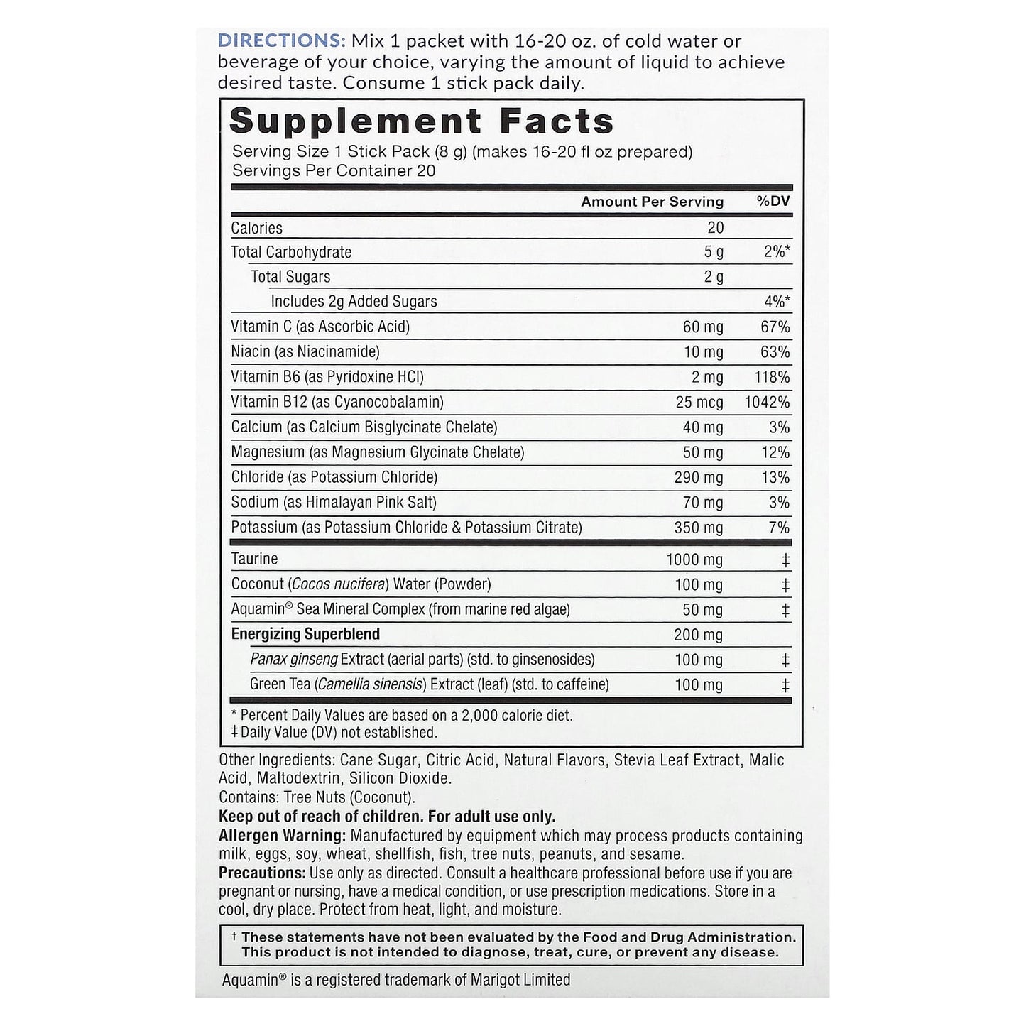 Force Factor Liquid Labs Energy Rapid Hydration Electrolyte Drink Mix - Image 2
