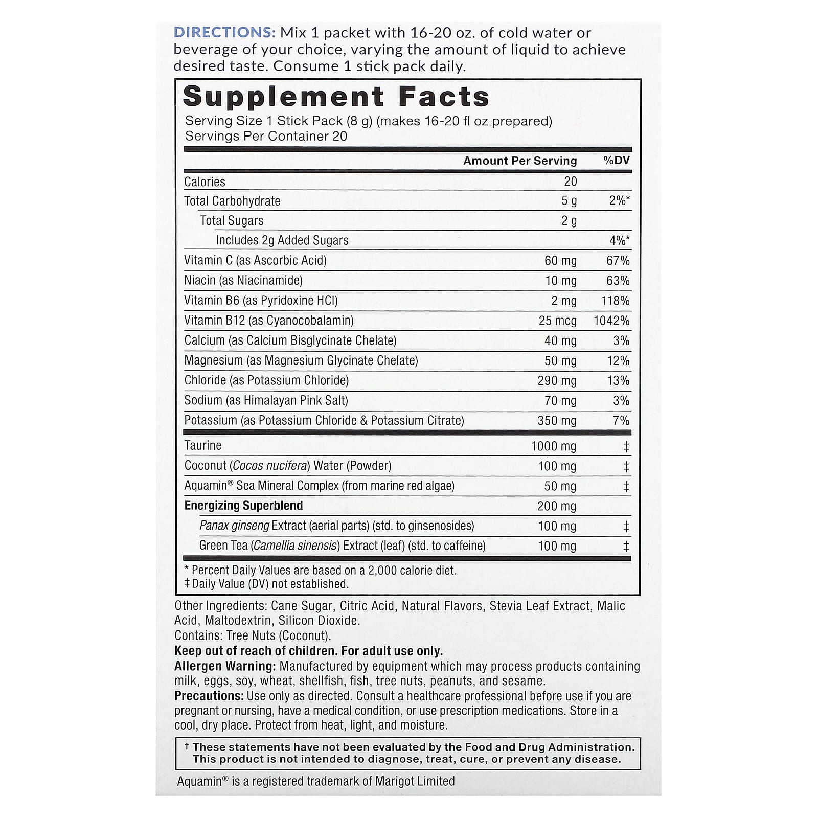 Force Factor Liquid Labs Energy Rapid Hydration Electrolyte Drink Mix - Image 2