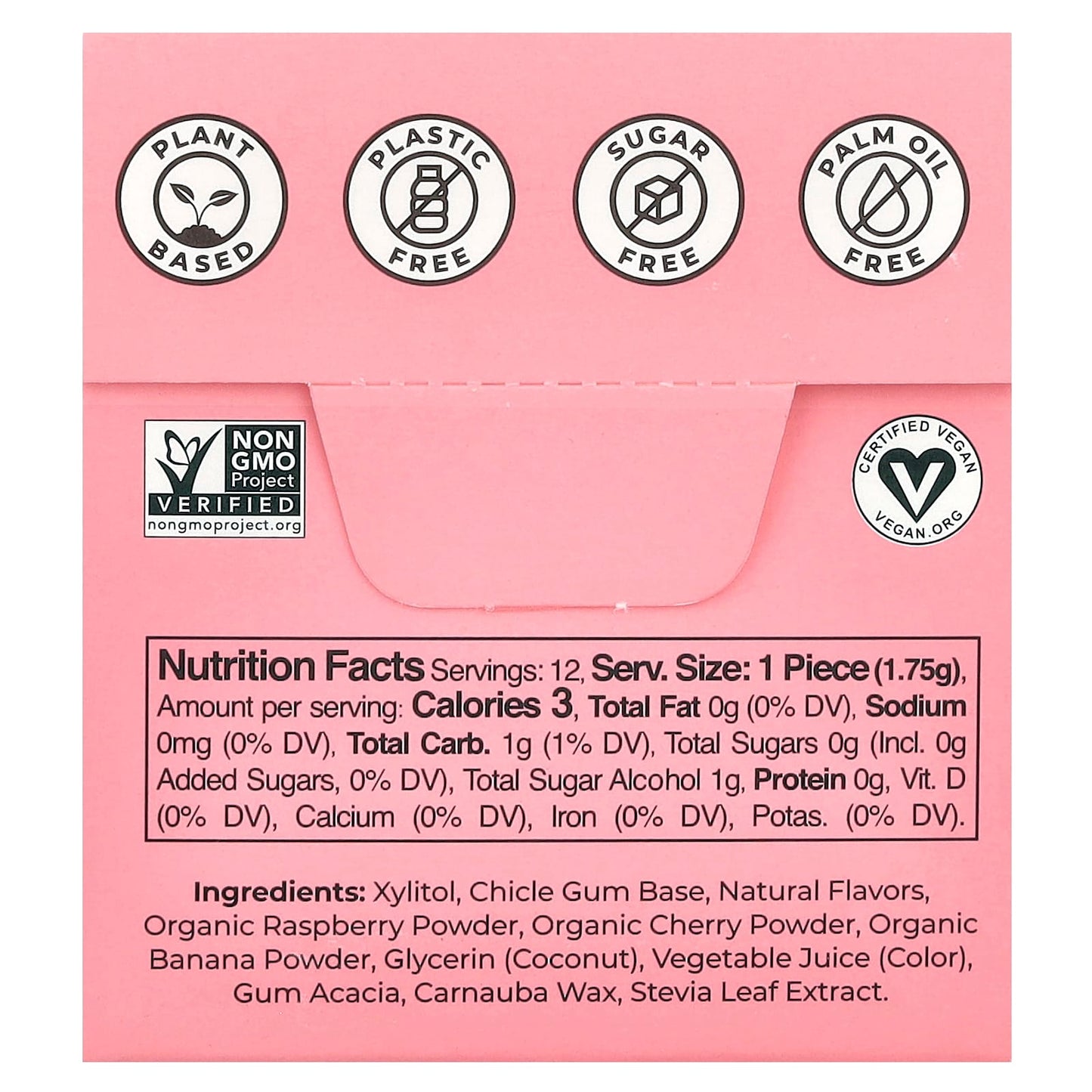 Refresh Gum, Plant-Based Bubble Gum, 12 Pieces - Image 2