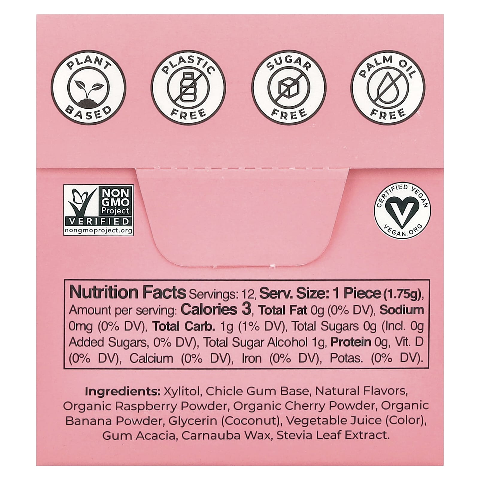 Refresh Gum, Plant-Based Bubble Gum, 12 Pieces - Image 2