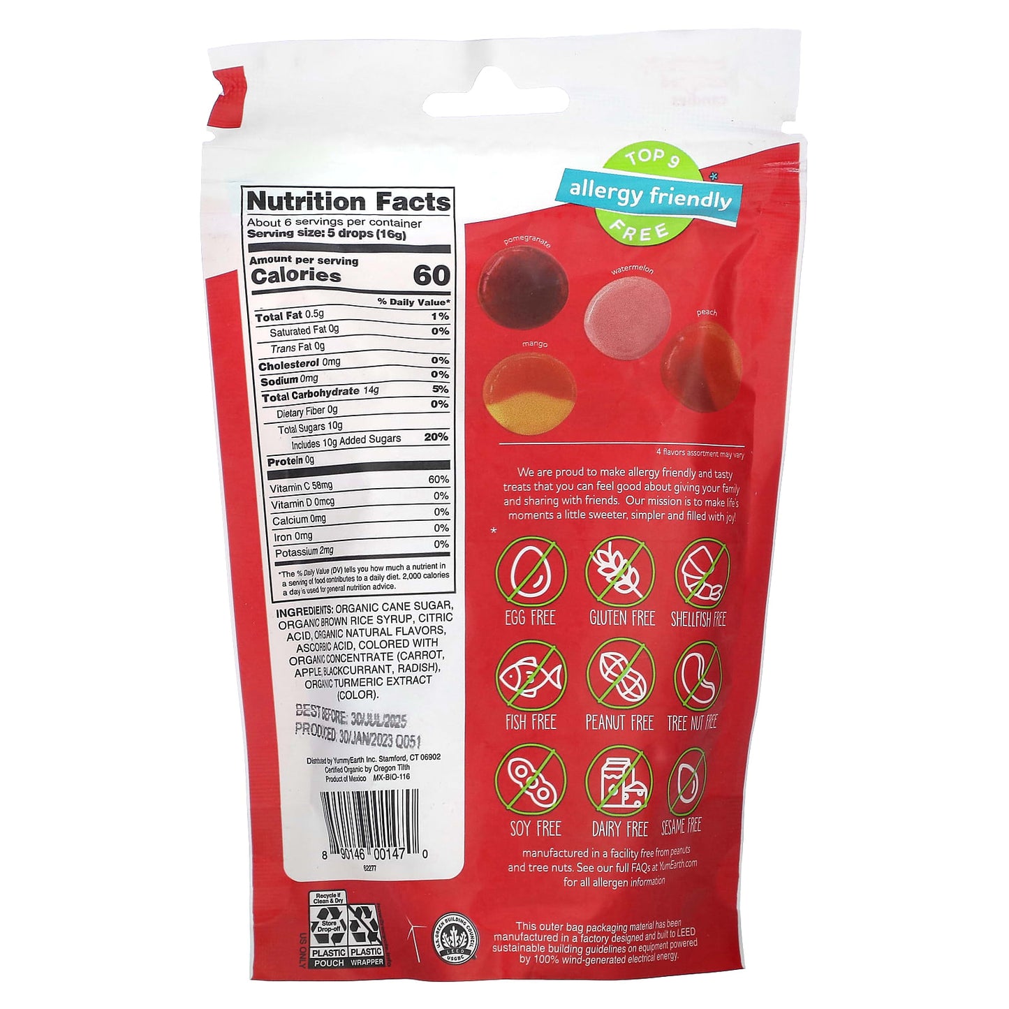 YumEarth, Organic Hard Candies, Favorites, 3.3 oz (93.6 g) - Image 2