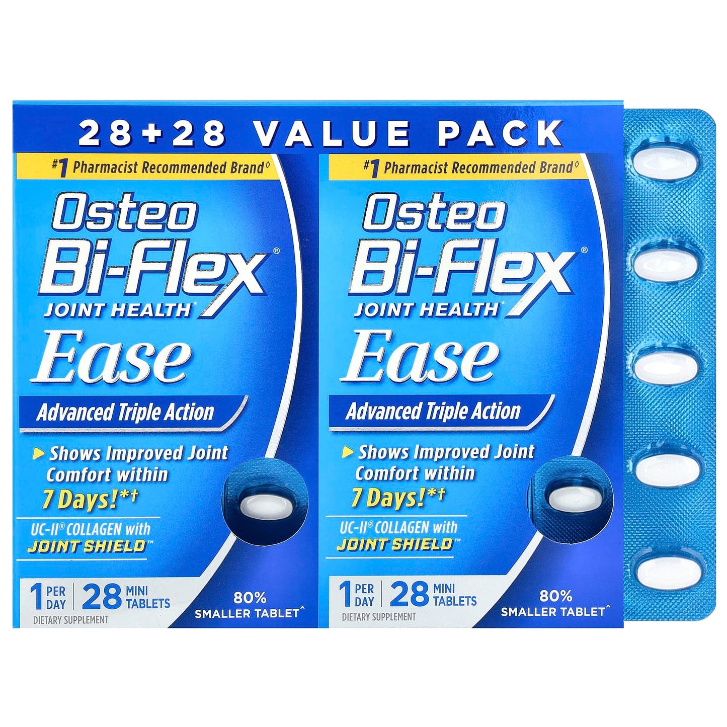 Osteo Bi-Flex, Joint Health, Ease, Advanced Triple Action, 2 Pack, 28 Mini Tablets Each - Image 1